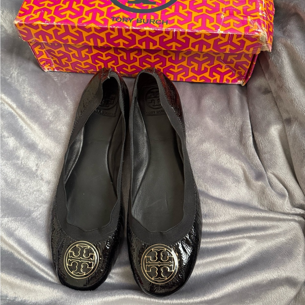 Tory Burch Black Caroline Ballet Flats